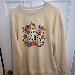 Cream 'Let's Go Ghouls' Sweatshirt